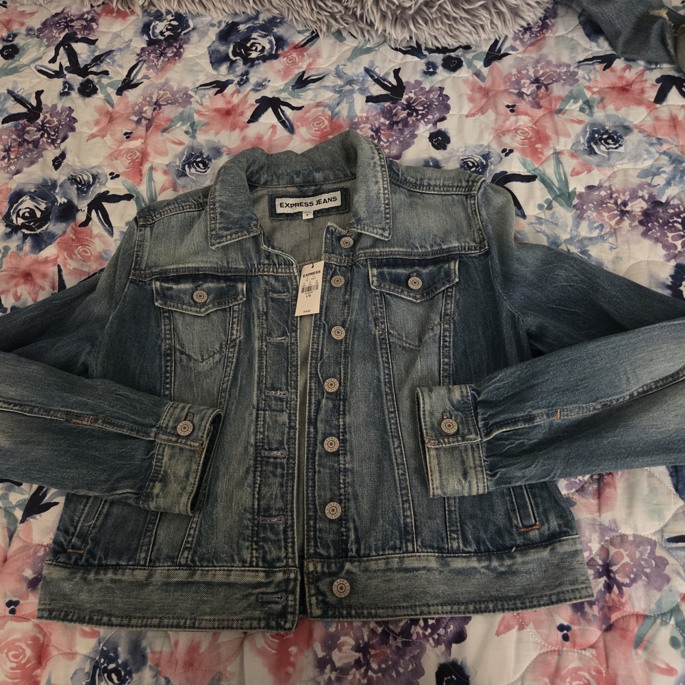Express Jean Denim Jacket - Classic Blue NEW WITH TAG